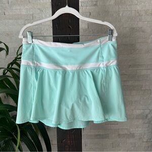Lululemon Hot Hitter Pickleball Tennis Skirt Skort Aquamarine White Size 10